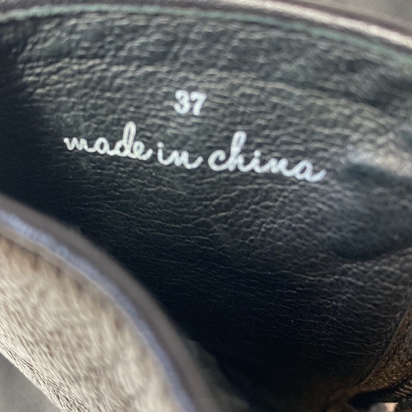 Joie Gwen black embossed leather open toe booties size 7 - Picture 6 of 10